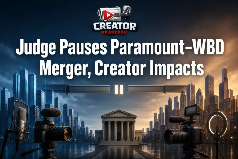 Judge Pauses Paramount-WBD Merger, Creator Impacts