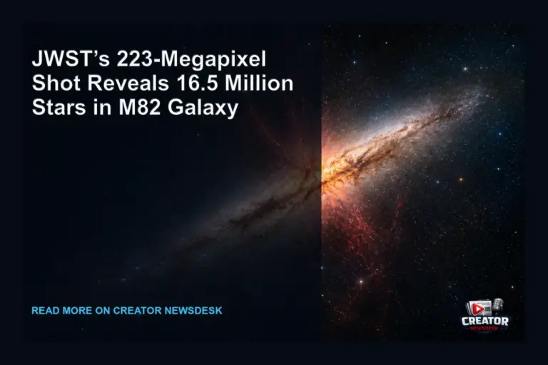 JWST’s 223‑Megapixel Shot Reveals 16.5 Million Stars in M82 Galaxy