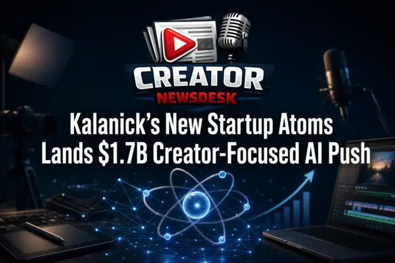 Kalanick’s New Startup Atoms Lands $1.7B Creator-Focused AI Push
