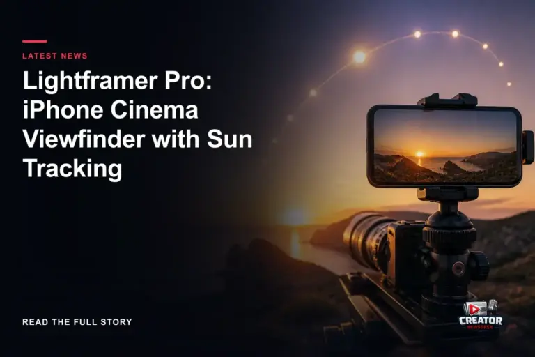 Lightframer Pro: iPhone Cinema Viewfinder with Sun Tracking