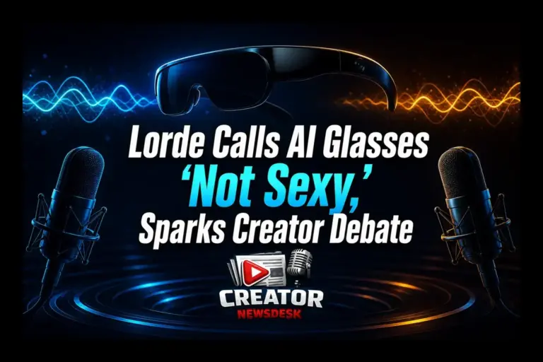 Lorde Calls AI Glasses ‘Not Sexy,’ Sparks Creator Debate