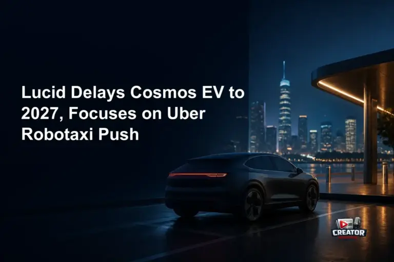 Lucid Delays Cosmos EV to 2027, Focuses on Uber Robotaxi Push