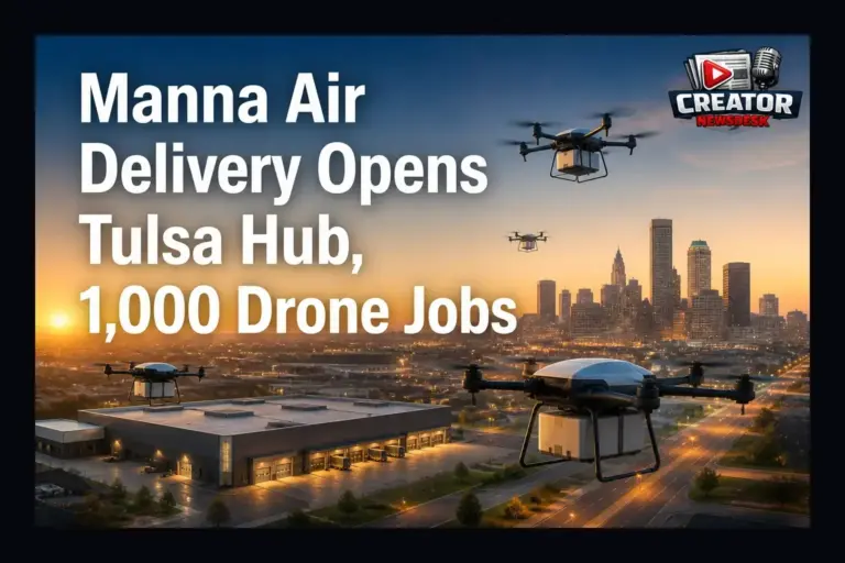 Manna Air Delivery Opens Tulsa Hub, 1,000 Drone Jobs