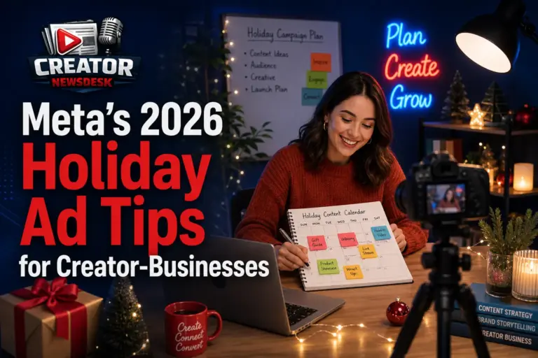 Meta’s 2026 Holiday Ad Tips for Creator-Businesses