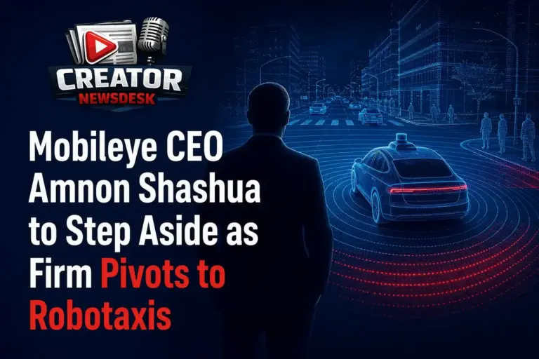 Mobileye CEO Amnon Shashua to Step Aside as Firm Pivots to Robotaxis