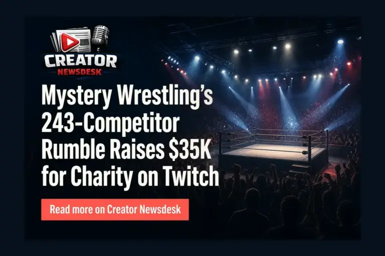 Mystery Wrestling’s 243-Competitor Rumble Raises $35K for Charity on Twitch