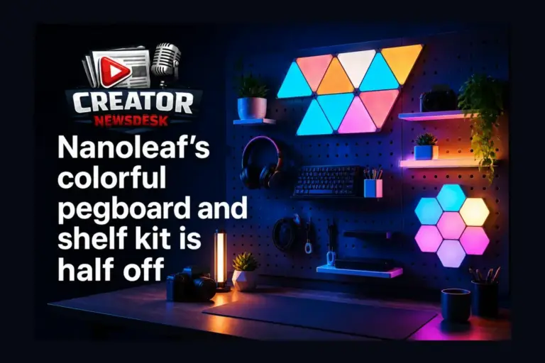Nanoleaf’s colorful pegboard and shelf kit is half off