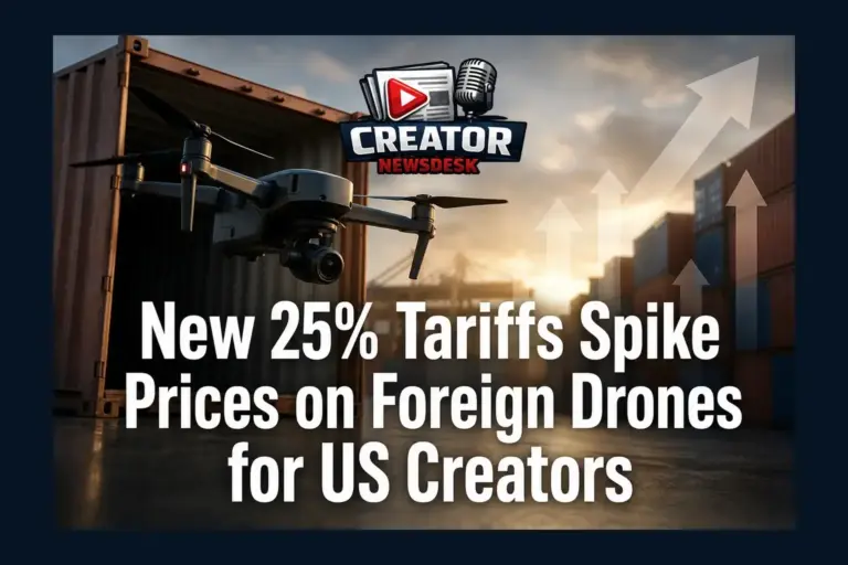 New 25% Tariffs Spike Prices on Foreign Drones for US Creators