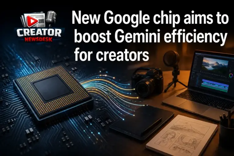 New Google chip aims to boost Gemini efficiency for creators