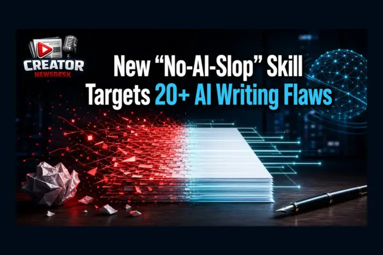 New “No-AI-Slop” Skill Targets 20+ AI Writing Flaws
