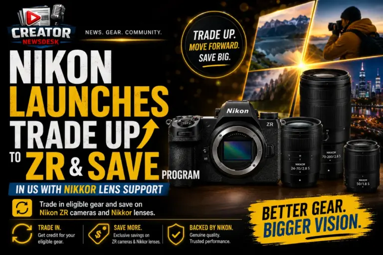 Nikon Launches Trade Up to ZR and Save Program in US with Nikkor Lens Support