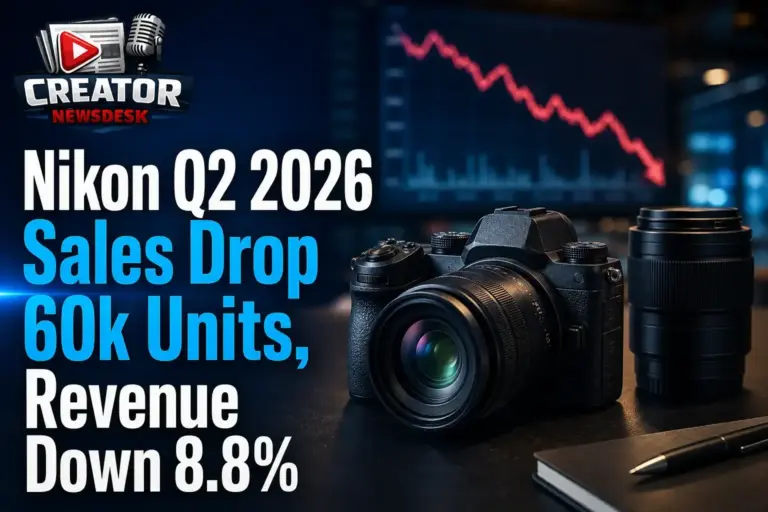 Nikon Q2 2026 Sales Drop 60k Units, Revenue Down 8.8%