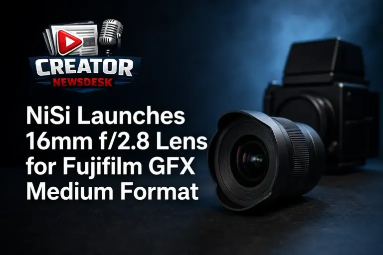 NiSi Launches 16mm f/2.8 Lens for Fujifilm GFX Medium Format