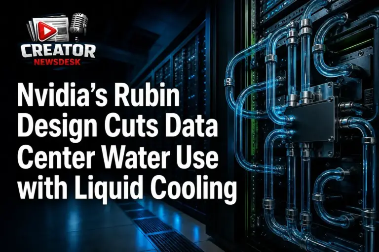 Nvidia’s Rubin Design Cuts Data Center Water Use with Liquid Cooling