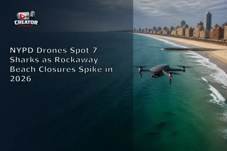 NYPD Drones Spot 7 Sharks as Rockaway Beach Closures Spike in 2026