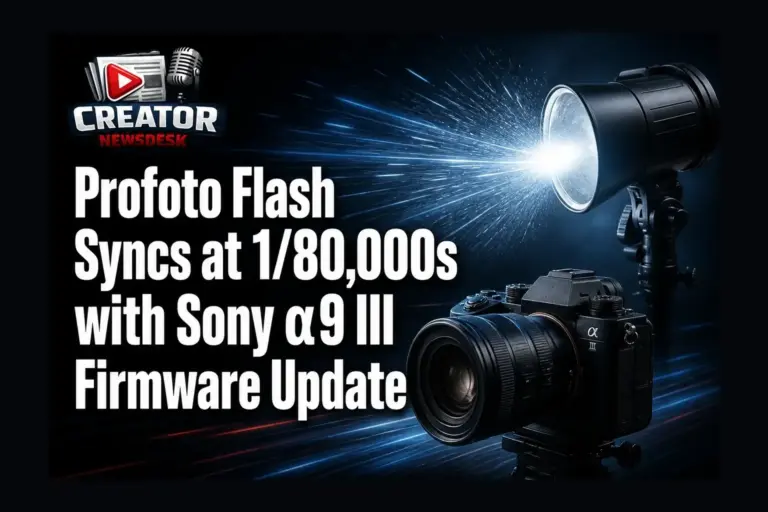 Profoto Flash Syncs at 1/80,000s with Sony α9 III Firmware Update