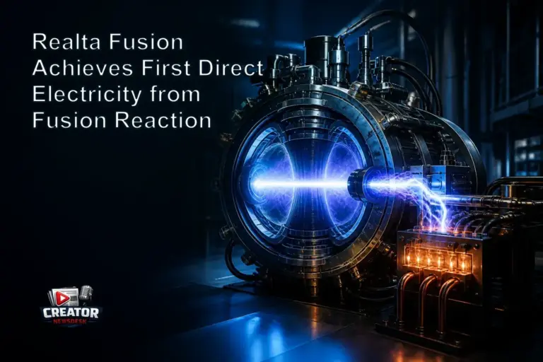 Realta Fusion Achieves First Direct Electricity from Fusion Reaction