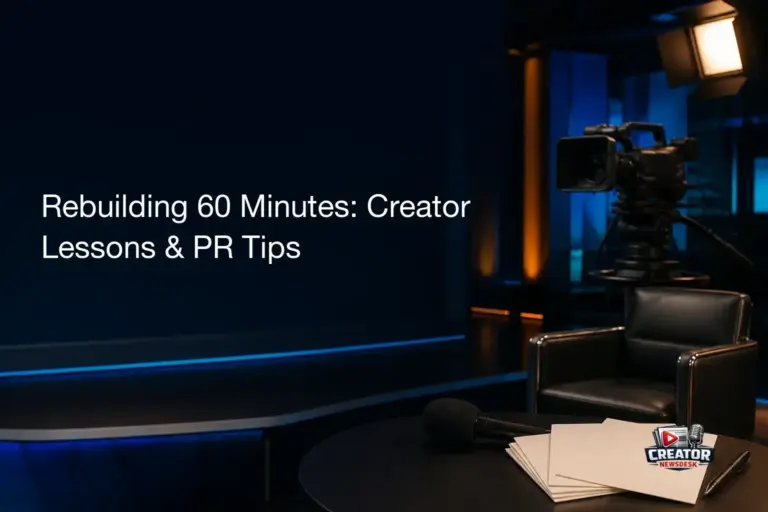 Rebuilding 60 Minutes: Creator Lessons & PR Tips