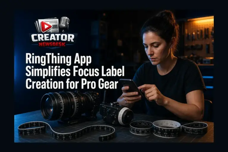 RingThing App Simplifies Focus Label Creation for Pro Gear