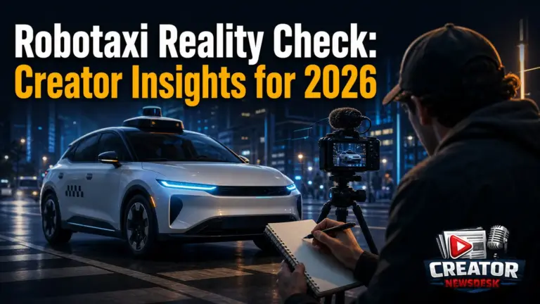 Robotaxi Reality Check: Creator Insights for 2026