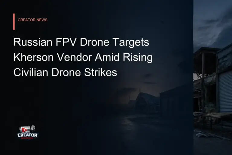 Russian FPV Drone Targets Kherson Vendor Amid Rising Civilian Drone Strikes