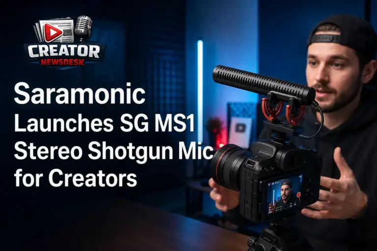 Saramonic Launches SG MS1 Stereo Shotgun Mic for Creators