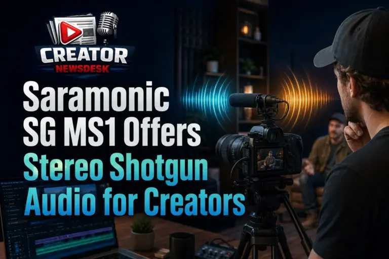 Saramonic SG MS1 Offers Stereo Shotgun Audio for Creators