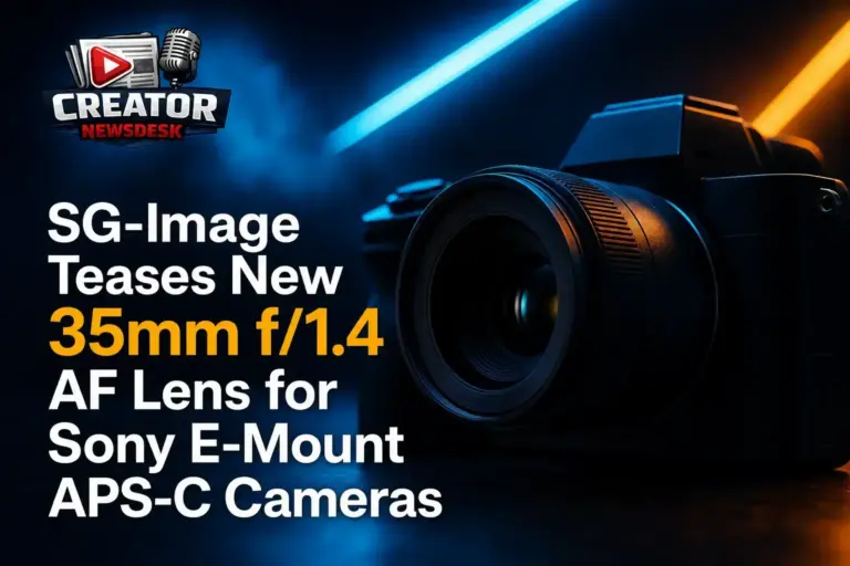 SG-Image Teases New 35mm f/1.4 AF Lens for Sony E-Mount APS-C Cameras
