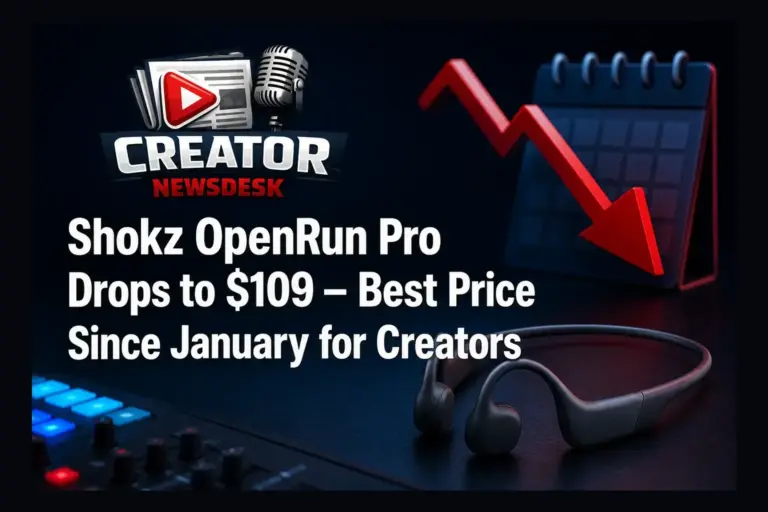 Shokz OpenRun Pro Drops to $109 – Best Price Since January for Creators