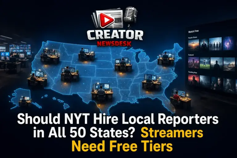Should NYT Hire Local Reporters in All 50 States? Streamers Need Free Tiers