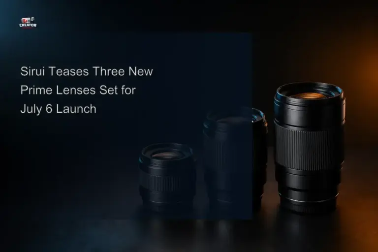 Sirui Teases Three New Prime Lenses Set for July 6 Launch