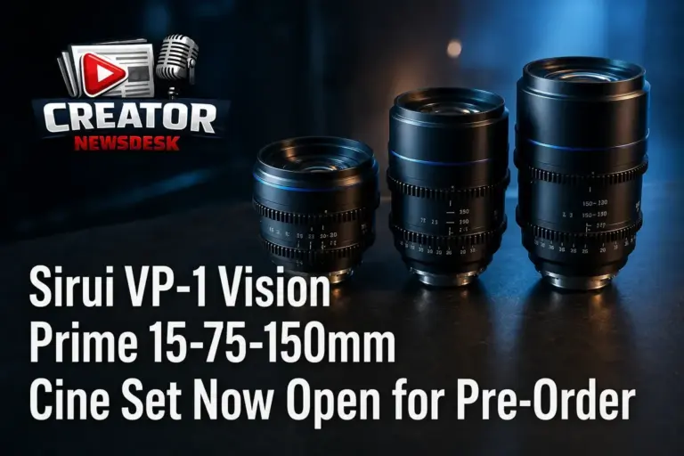 Sirui VP-1 Vision Prime 15‑75‑150mm Cine Set Now Open for Pre‑Order