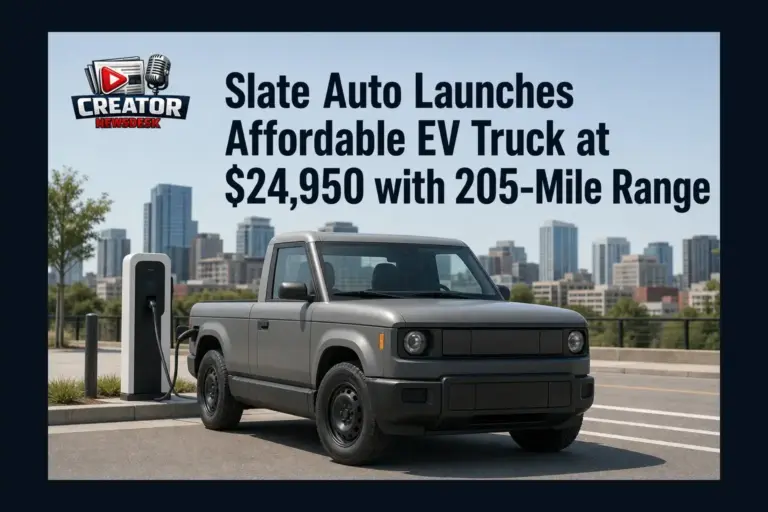 Slate Auto Launches Affordable EV Truck at $24,950 with 205-Mile Range