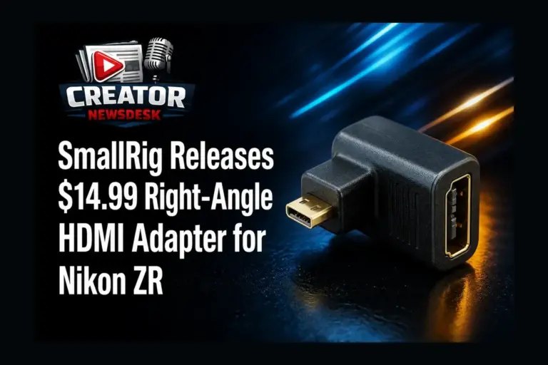 SmallRig Releases $14.99 Right‑Angle HDMI Adapter for Nikon ZR