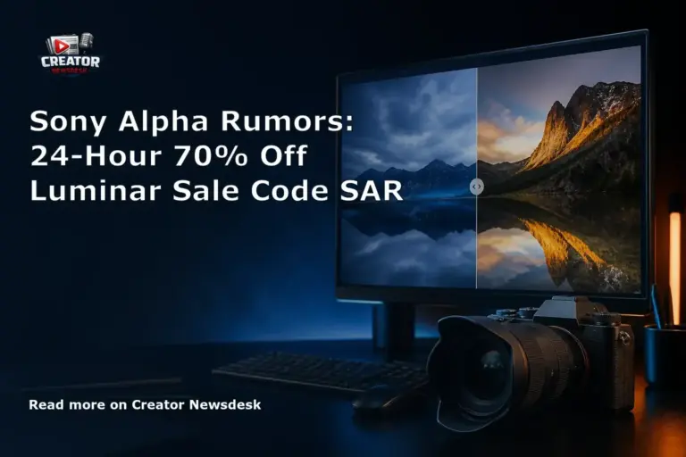 Sony Alpha Rumors: 24‑Hour 70% Off Luminar Sale Code SAR