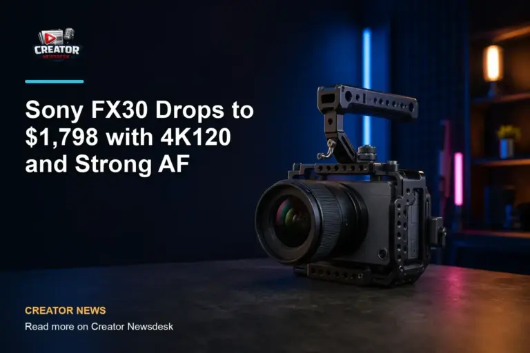 Sony FX30 Drops to $1,798 with 4K120 and Strong AF
