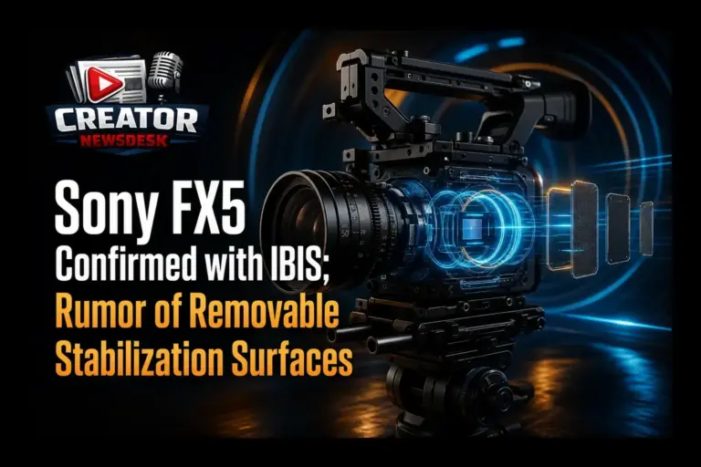 Sony FX5 Confirmed with IBIS; Rumor of Removable Stabilization Surfaces