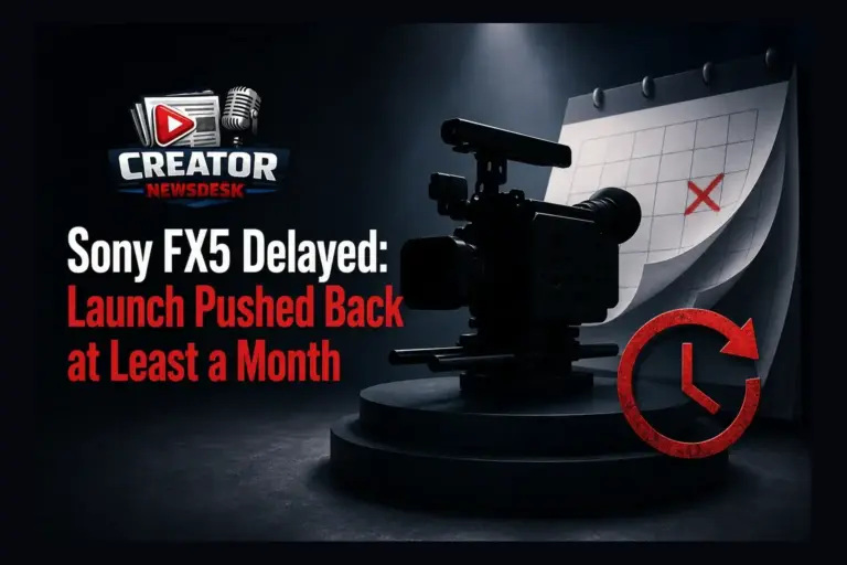 Sony FX5 Delayed: Launch Pushed Back at Least a Month