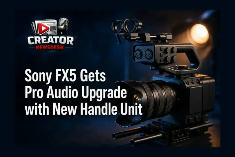 Sony FX5 Gets Pro Audio Upgrade with New Handle Unit