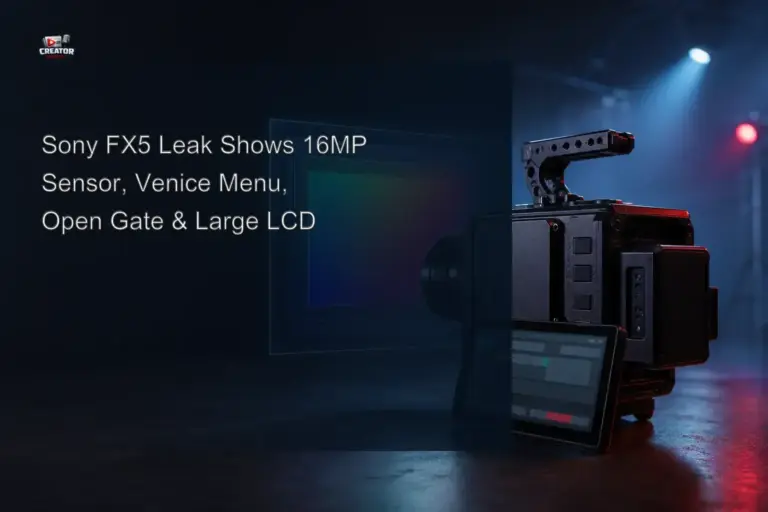 Sony FX5 Leak Shows 16MP Sensor, Venice Menu, Open Gate & Large LCD