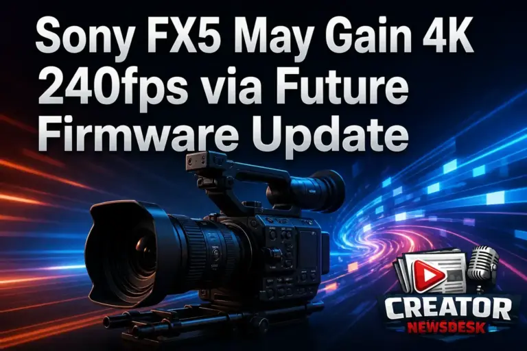 Sony FX5 May Gain 4K 240fps via Future Firmware Update