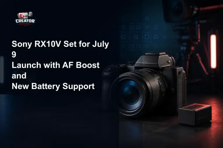 Sony RX10V Set for July 9 Launch with AF Boost and New Battery Support