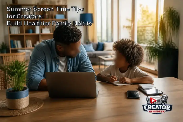 Summer Screen Time Tips for Creators: Build Healthier Family Habits