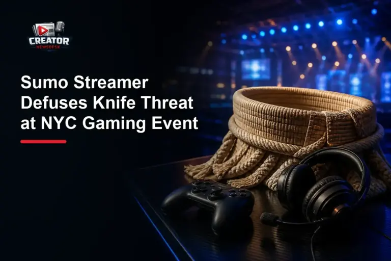 Sumo Streamer Defuses Knife Threat at NYC Gaming Event