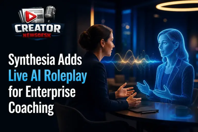 Synthesia Adds Live AI Roleplay for Enterprise Coaching