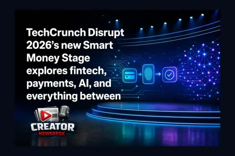 TechCrunch Disrupt 2026’s new Smart Money Stage explores fintech, payments, AI, and everything between