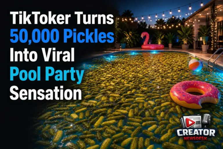 TikToker Turns 50,000 Pickles Into Viral Pool Party Sensation