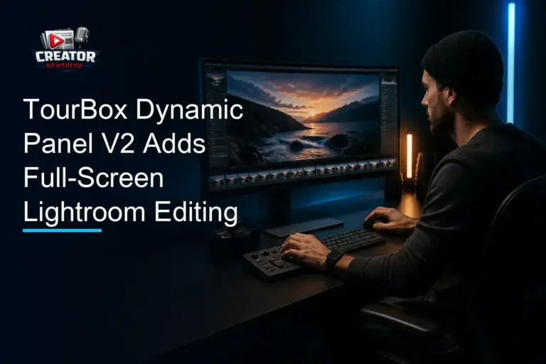 TourBox Dynamic Panel V2 Adds Full‑Screen Lightroom Editing