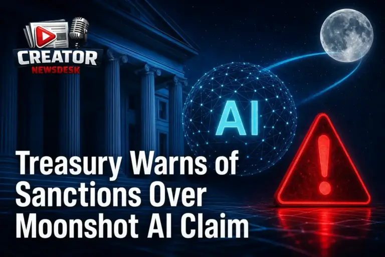 Treasury Warns of Sanctions Over Moonshot AI Claim