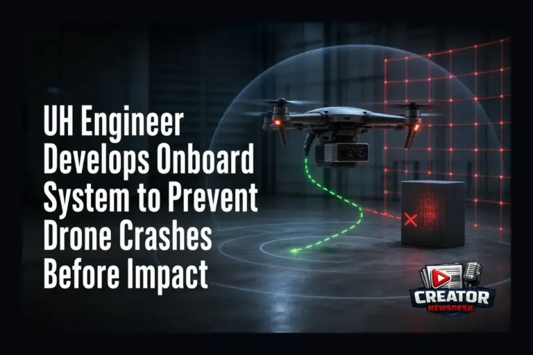UH Engineer Develops Onboard System to Prevent Drone Crashes Before Impact